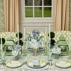 Alathea Blue & Green Linen Napkins (Set Of 4)|Mrs. Alice Clearance