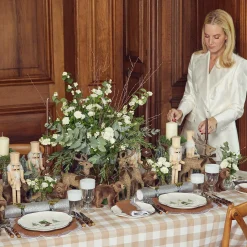 Alathea Caramel Linen Placemats & Napkins (Set Of 4)|Mrs. Alice Clearance