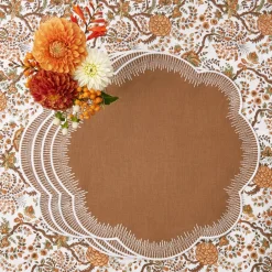 Alathea Caramel Linen Placemats (Set Of 4)|Mrs. Alice Online