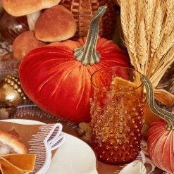 Amber Hobnail Glasses (Set Of 6)|Mrs. Alice Sale