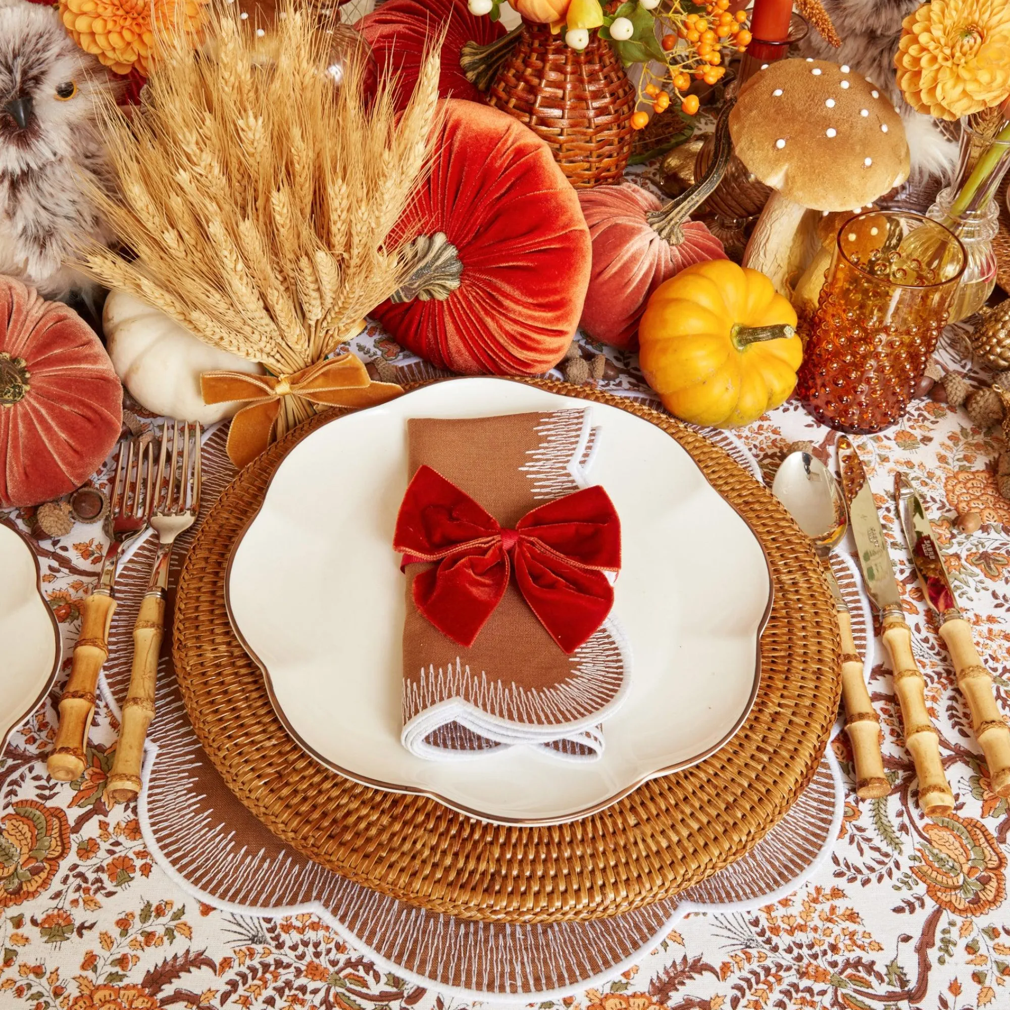 Amber Hobnail Jug And Glasses (Set Of 6)|Mrs. Alice Online
