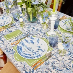 Beatrice Blue Tablecloth|Mrs. Alice Clearance