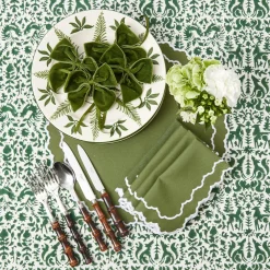 Beatrice Forest Green Napkins (Set Of 4)|Mrs. Alice Clearance