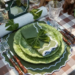 Beatrice Forest Green Napkins (Set Of 4)|Mrs. Alice Clearance