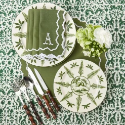 Beatrice Forest Green Napkins (Set Of 4)|Mrs. Alice Clearance