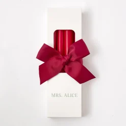 Berry Red Candles (Set Of 8)|Mrs. Alice Hot