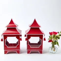 Berry Red Pagoda Lantern|Mrs. Alice Online