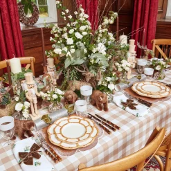 Biscuit Gingham Tablecloth|Mrs. Alice Hot