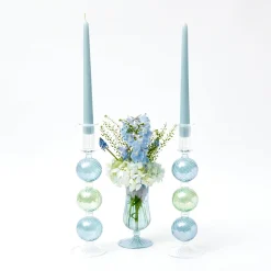Blue & Green Camille Candle Holder (Pair)|Mrs. Alice New
