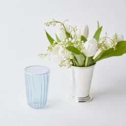 Blue & White Rim Water Glasses (Set Of 4)|Mrs. Alice