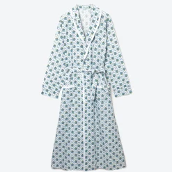 Blue Bouquet Dressing Gown|Mrs. Alice Discount
