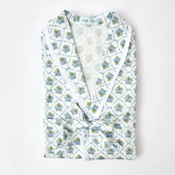 Blue Bouquet Dressing Gown|Mrs. Alice Discount