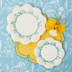 Blue Coral Dinner & Starter Plates (Set Of 8)|Mrs. Alice Clearance