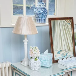 Blue Floral Tole Tissue Box|Mrs. Alice Clearance