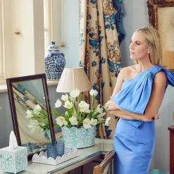 Blue Floral Toleware Set|Mrs. Alice Online