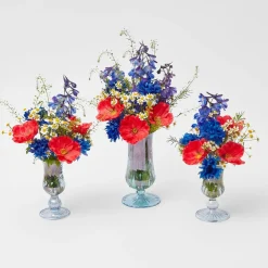 Blue Fluted Vase Set|Mrs. Alice Sale
