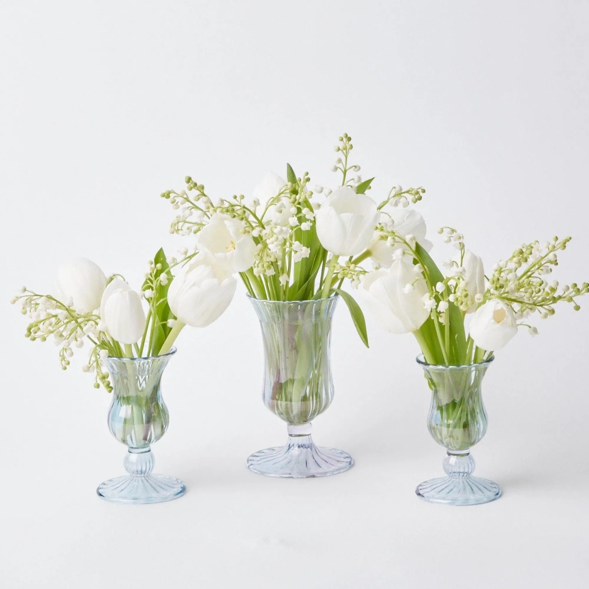 Blue Fluted Vase Set|Mrs. Alice Sale