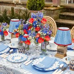 Blue Fluted Vase Set|Mrs. Alice Sale