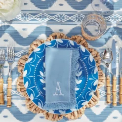 Blue Fringe Napkins (Set Of 4)|Mrs. Alice New