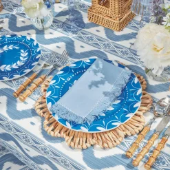 Blue Fringe Napkins (Set Of 4)|Mrs. Alice New