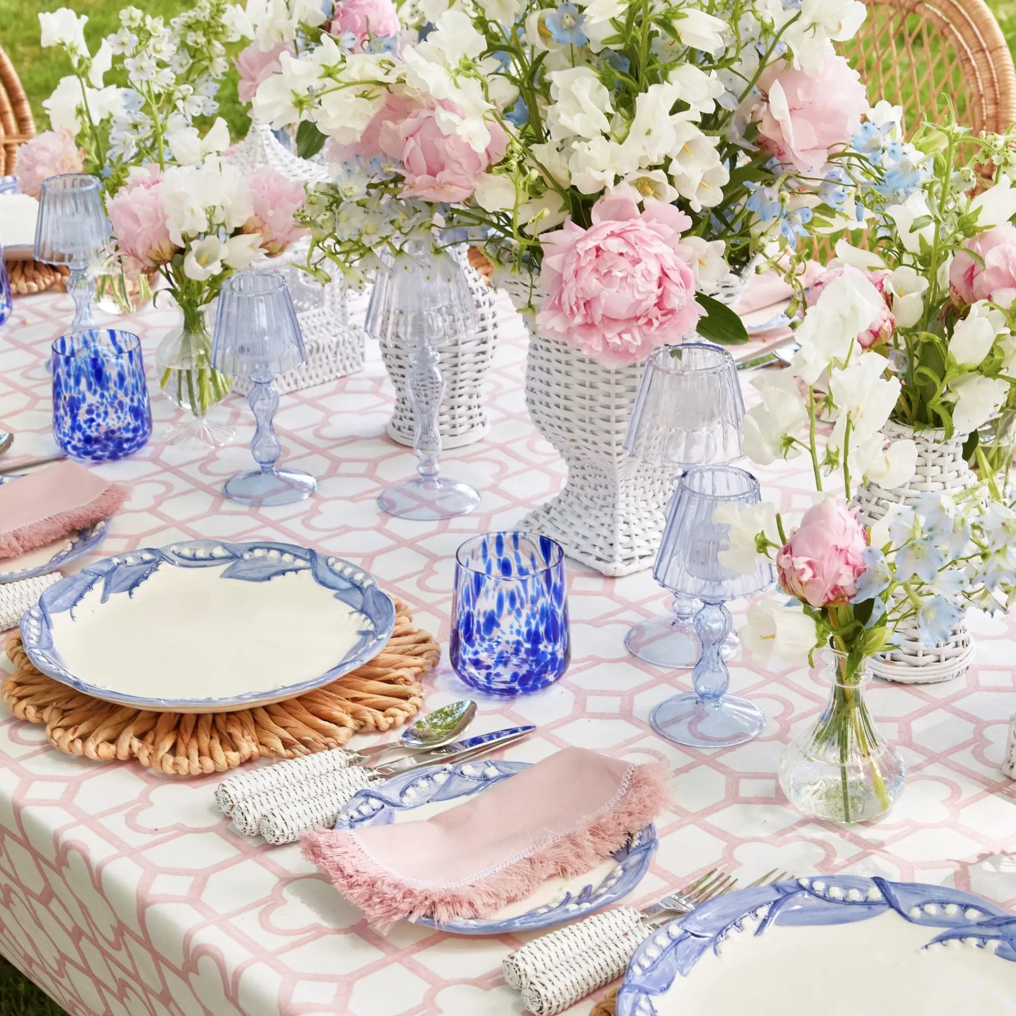 Blue Glass Lantern Tea Light Holder Set|Mrs. Alice Outlet