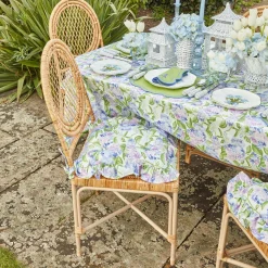 Blue Hydrangea Seat Pad Cushion|Mrs. Alice Outlet