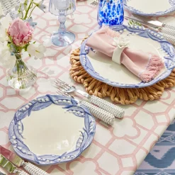 Blue Lily Of The Valley Dinner & Starter Plates (Set Of 8)|Mrs. Alice Hot