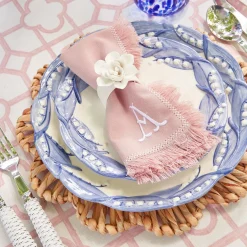 Blue Lily Of The Valley Dinner & Starter Plates (Set Of 8)|Mrs. Alice Hot