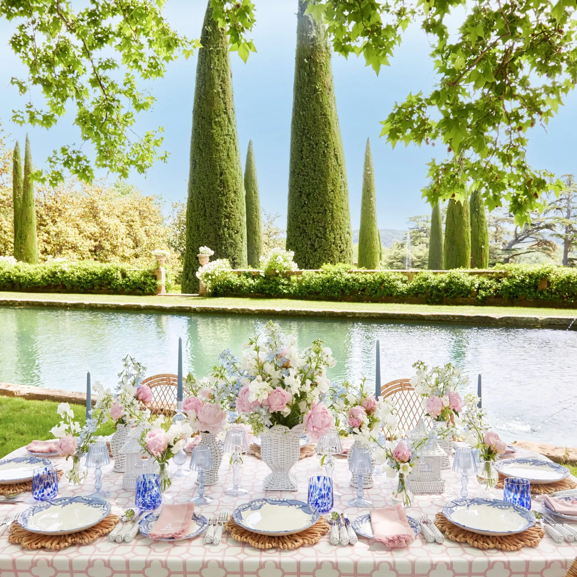 Blue Lily Of The Valley Dinner Plates (Set Of 4)|Mrs. Alice Outlet