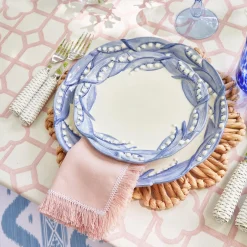 Blue Lily Of The Valley Dinner & Starter Plates (Set Of 8)|Mrs. Alice Clearance