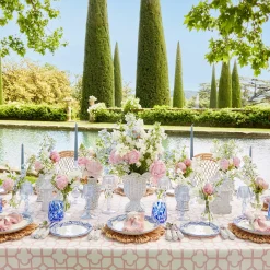 Blue Lily Of The Valley Dinner & Starter Plates (Set Of 8)|Mrs. Alice Clearance