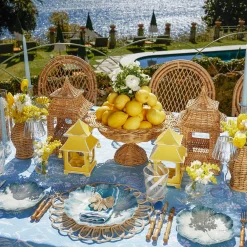 Blue Matilde Dinner & Starter Plates (Set Of 8)|Mrs. Alice New