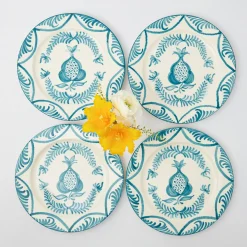 Blue Melograno Dinner Plates (Set Of 4)|Mrs. Alice Sale