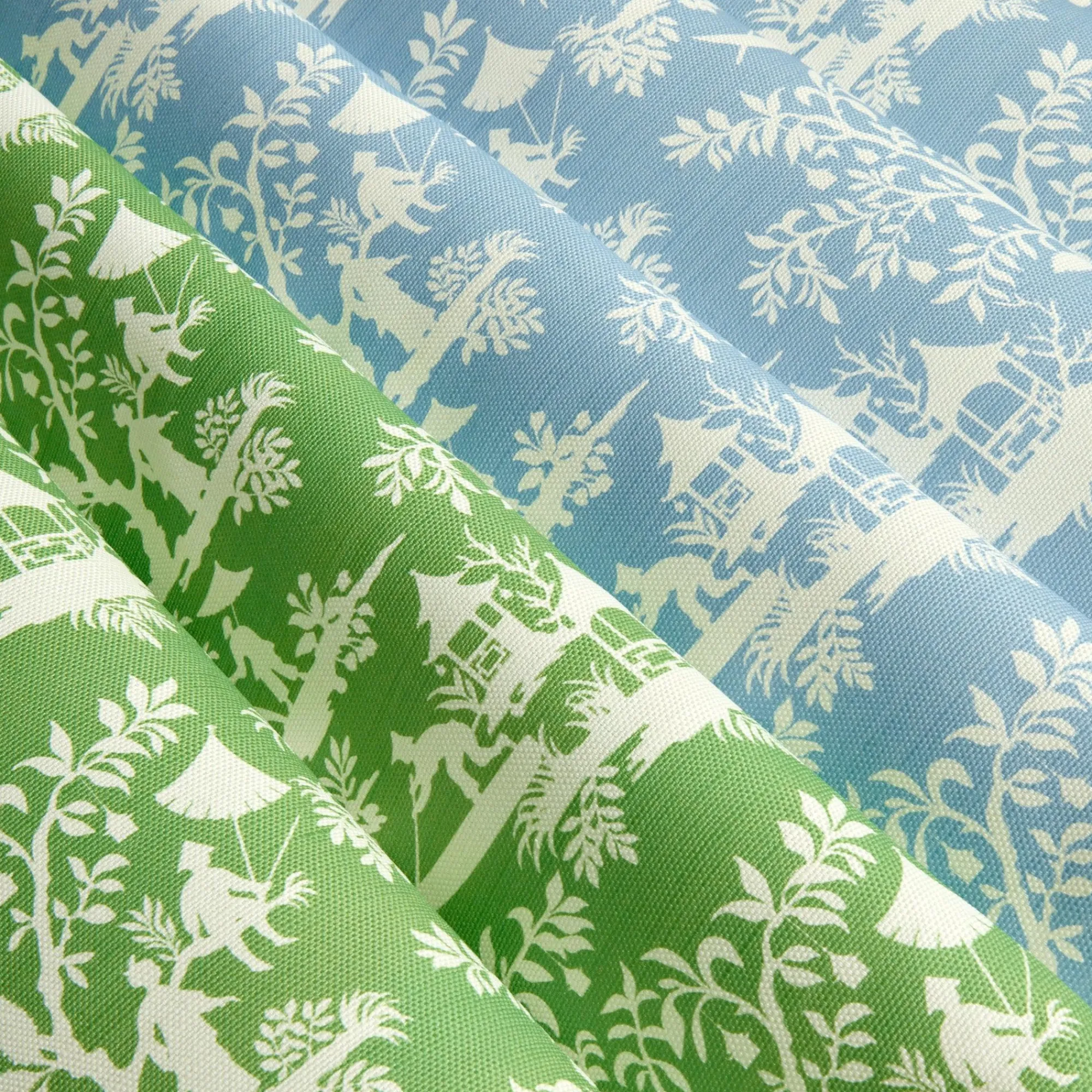 Blue Pagoda Garden Fabric|Mrs. Alice New