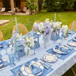 Blue Petal Bamboo Dinner Plate (Set Of 4)|Mrs. Alice Hot