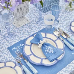 Blue Petal Bamboo Dinner Plate|Mrs. Alice Best