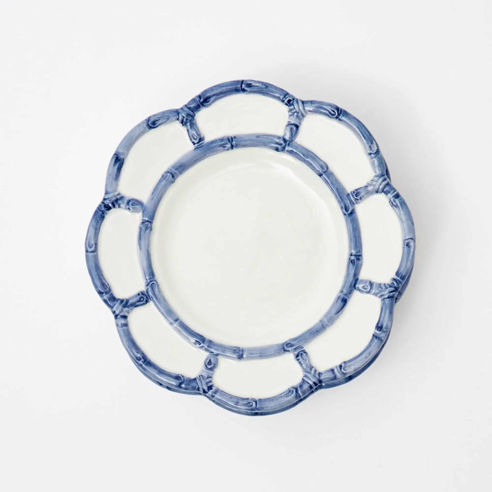 Blue Petal Bamboo Dinner & Starter Plates (Set Of 8)|Mrs. Alice Discount