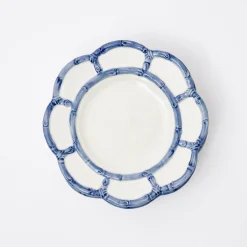 Blue Petal Bamboo Dinner & Starter Plates (Set Of 8)|Mrs. Alice Clearance