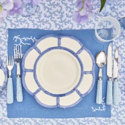 Blue Petal Bamboo Dinner Plate|Mrs. Alice Best