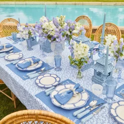 Blue Petal Bamboo Dinner Plate|Mrs. Alice Best