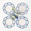 Blue Petal Bamboo Starter Plate (Set Of 4)|Mrs. Alice New