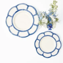 Blue Petal Bamboo Starter Plate|Mrs. Alice Online