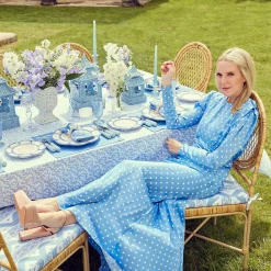 Blue Petal Bamboo Starter Plate|Mrs. Alice Online