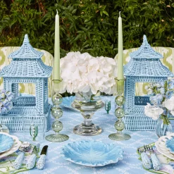 Blue Rattan Pagoda Lantern Set|Mrs. Alice