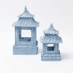 Blue Rattan Pagoda Lantern|Mrs. Alice Online