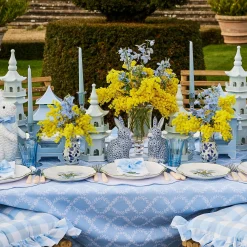 Blue Saddle Stitch Napkin Bows (Set Of 4)|Mrs. Alice Discount