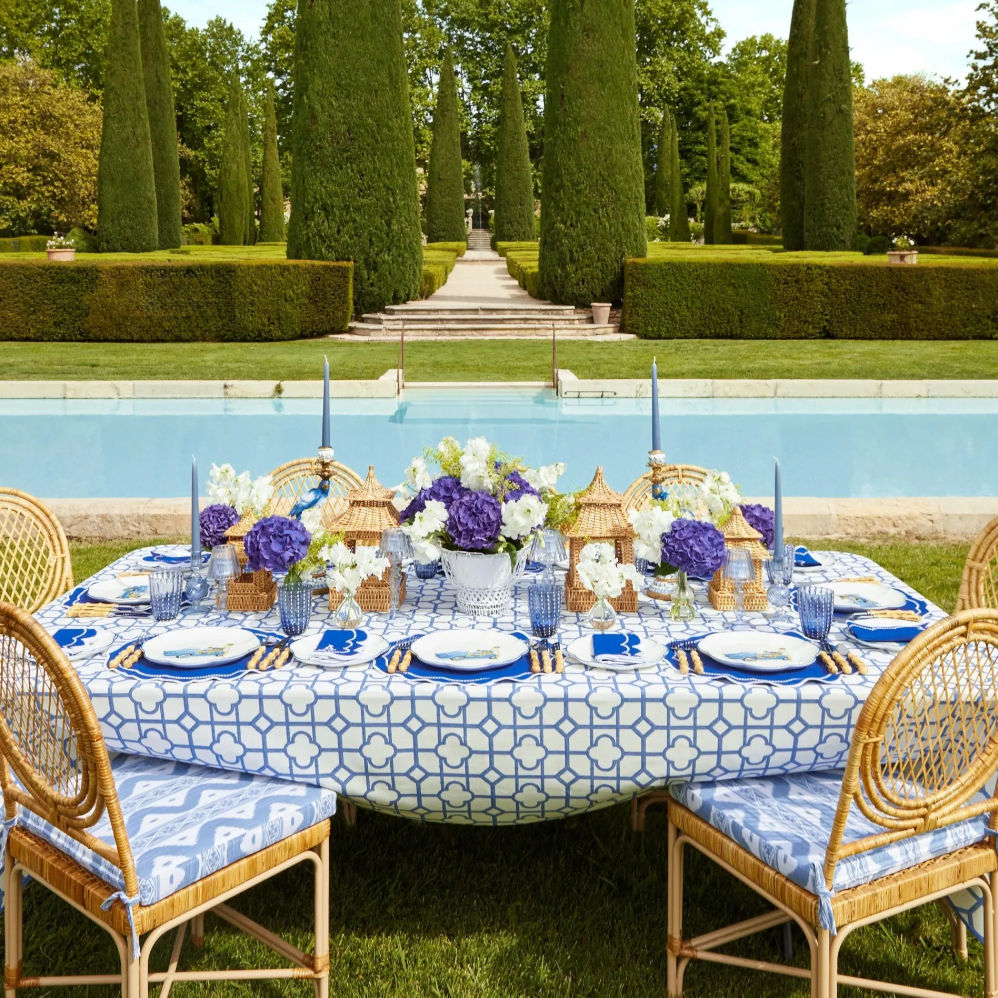 Blue Speckle Water Glasses (Set Of 6)|Mrs. Alice Sale