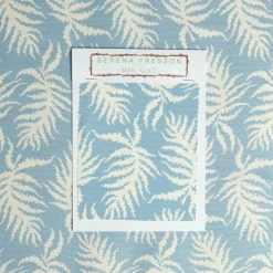Blue Trailing Ferns Fabric|Mrs. Alice