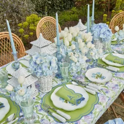 Blue Tulip Dinner & Starter Plates (Set Of 8)|Mrs. Alice New