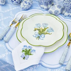 Blue Tulip Dinner Plate|Mrs. Alice Discount